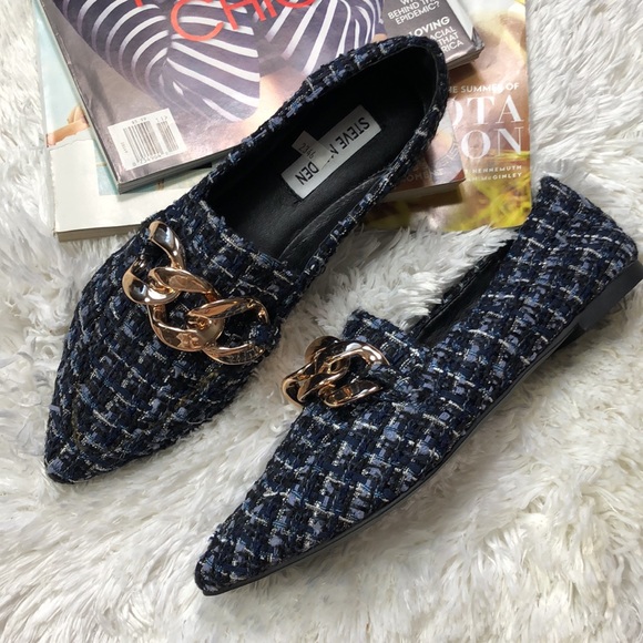 Steve Madden Shoes - New Steve Madden Famed Boucle Chain Detail Loafers